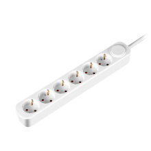 Deutscher Schuko-Plug, 6-Outlet-Netzstecker, weiblicher Netzstopfen